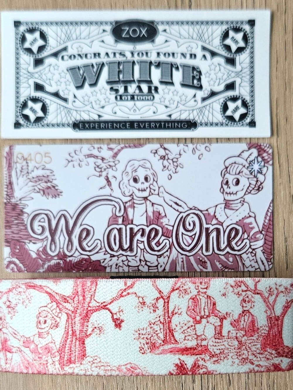 ZOX "WE ARE ONE" #405 Of 1000 MADE WHITESTAR W Reward Card COLLECTIBLE WRISTBAND